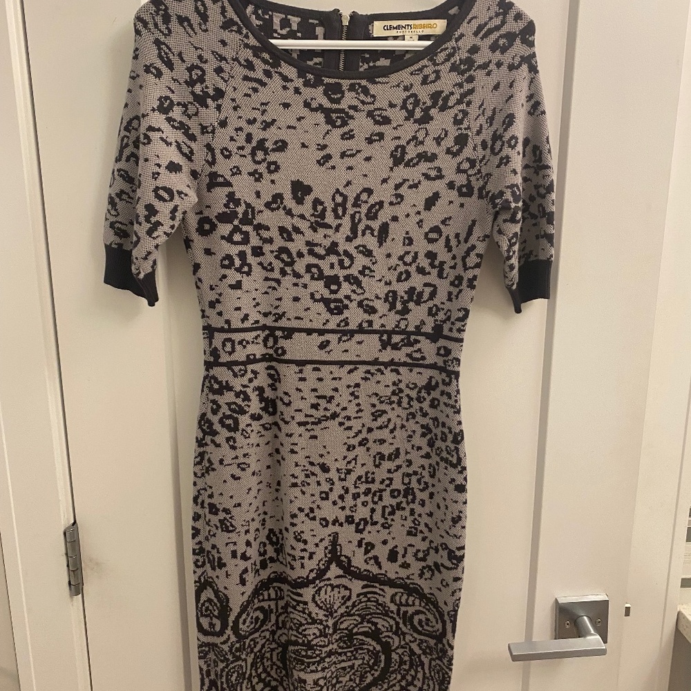 Animal Print Sweater Dress